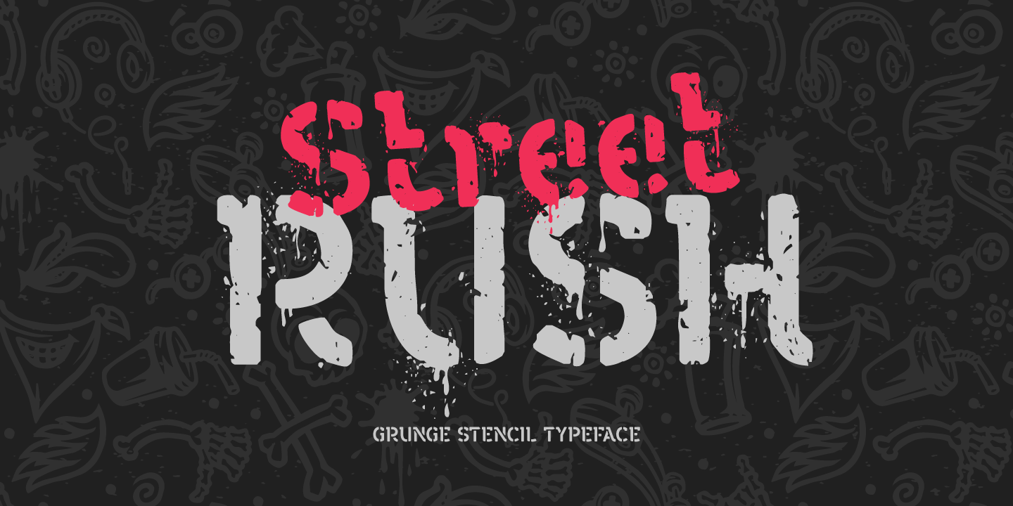 Пример шрифта Street Rush #1